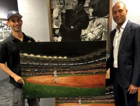 derek jeter, "curtain call" 24x36 auto aroc, l.e. 30