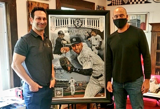 derek jeter, "my way" 30x45 orig, auto jeter