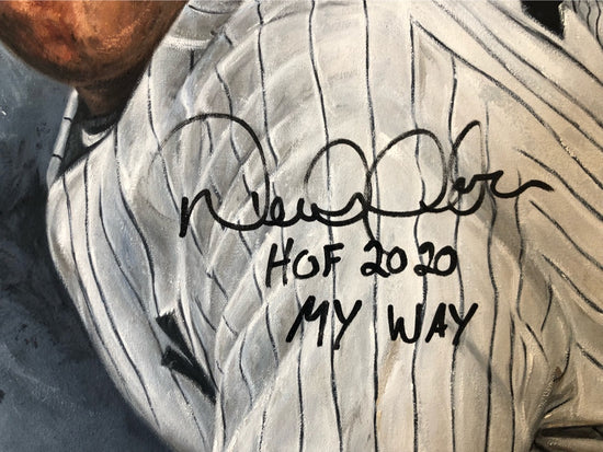 derek jeter, "my way" 30x45 orig, auto jeter