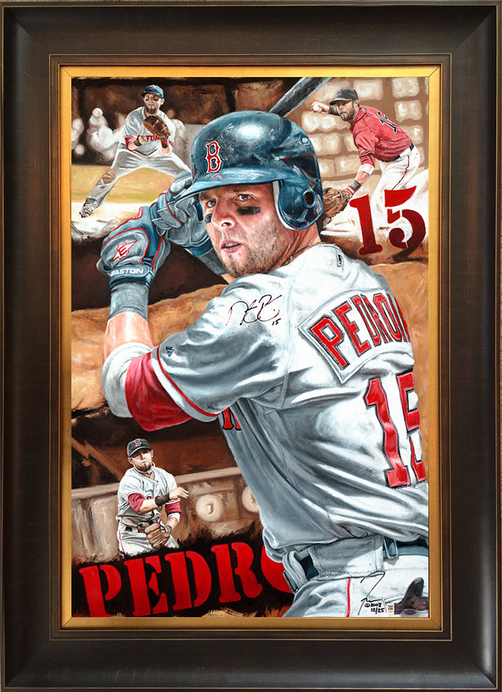 Dustin Pedroia Autographed and Framed White Red Sox Jersey