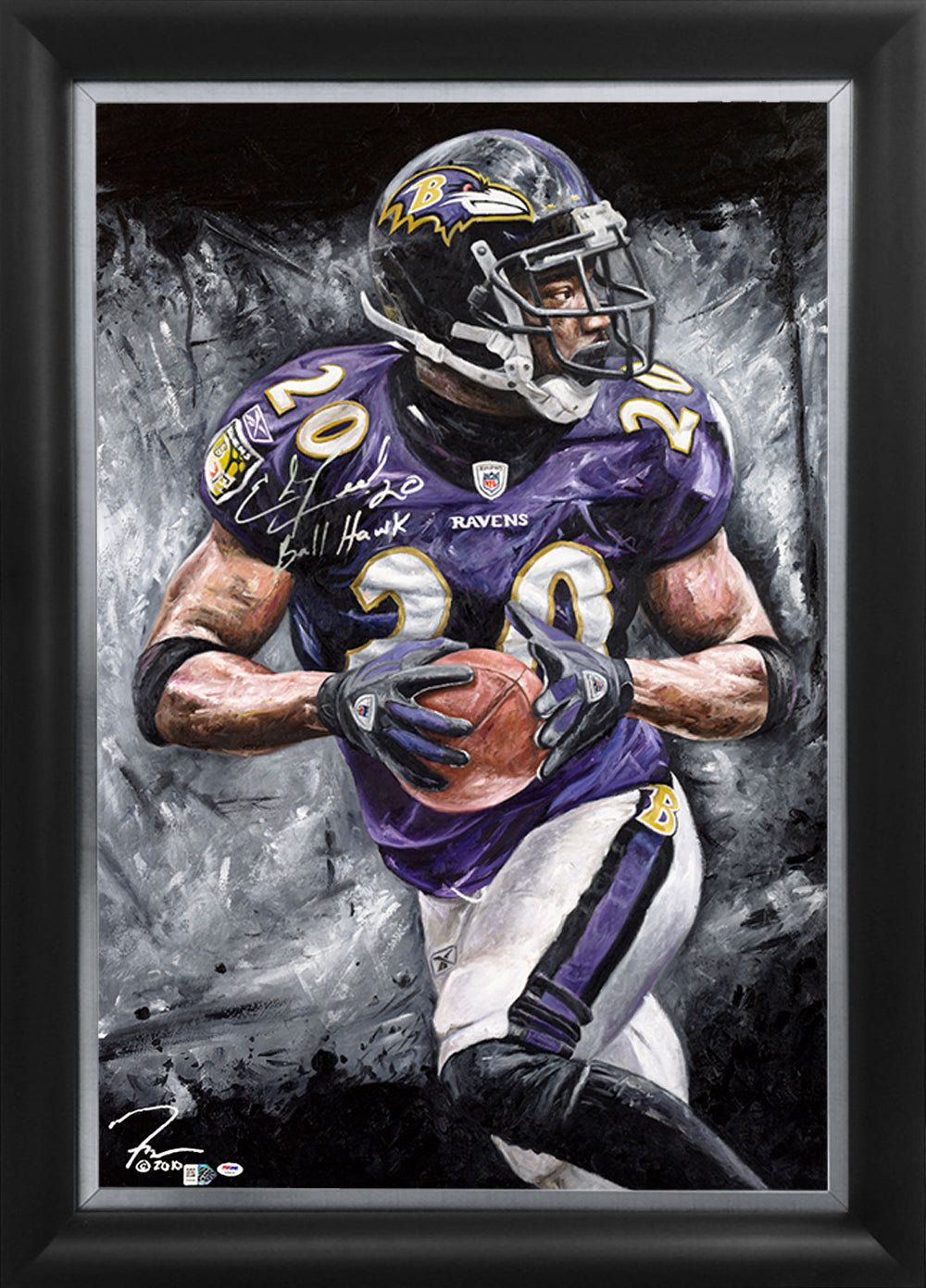 Ed Reed Baltimore Ravens Football Art Illustrated Poster Ed 