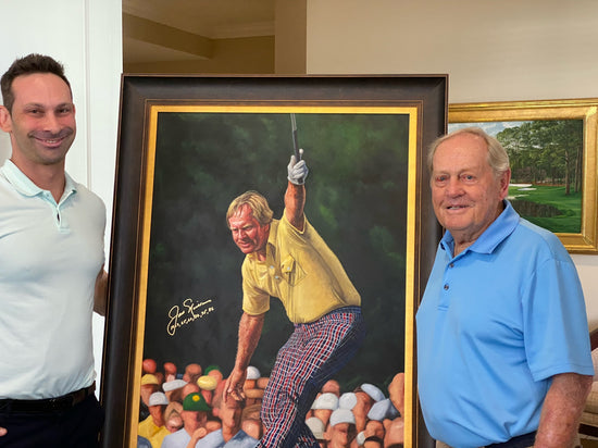 jack nicklaus, "number six back in '86" 30x45 orig, auto nicklaus