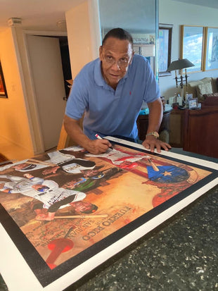 puerto rico hall of famers, "hall of enchantment" 30x45 auto artist proof, l.e. 6