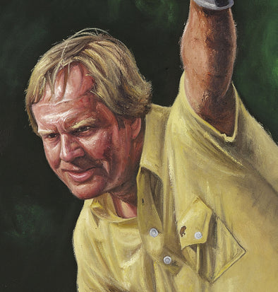 jack nicklaus, "number six back in '86" 24x36 auto aroc artist proof, l.e. 6