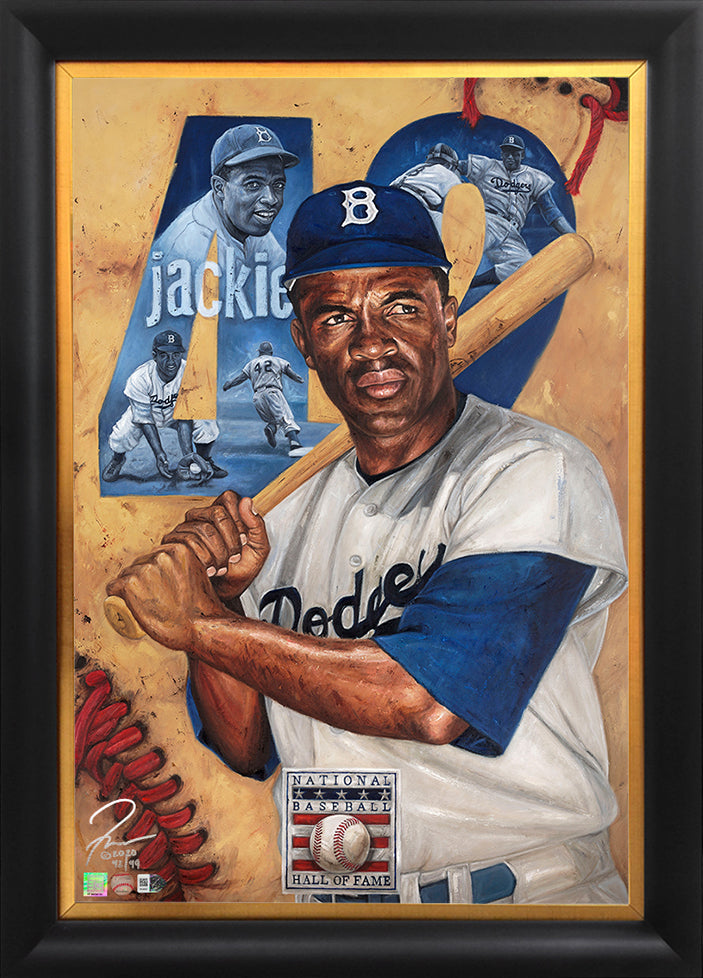 Jackie Robinson Framed Brooklyn Dodgers Jersey 