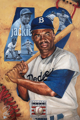 jackie robinson, "resilient" 30x45 orig