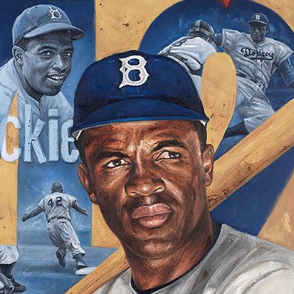 jackie robinson, "resilient" 30x45 orig