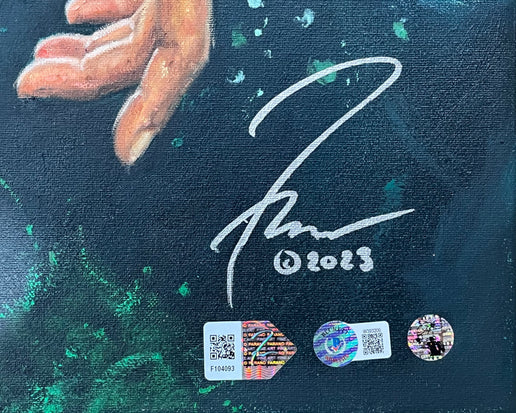 jalen hurts, "predator, not prey", 30x45 orig, auto hurts