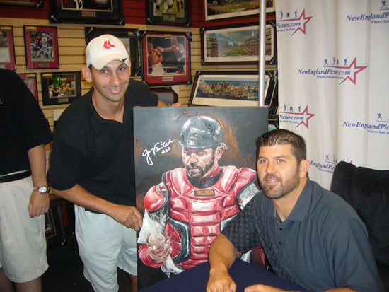jason varitek, "unfinished business" 24x36 auto aroc, auto varitek, l.e. 33