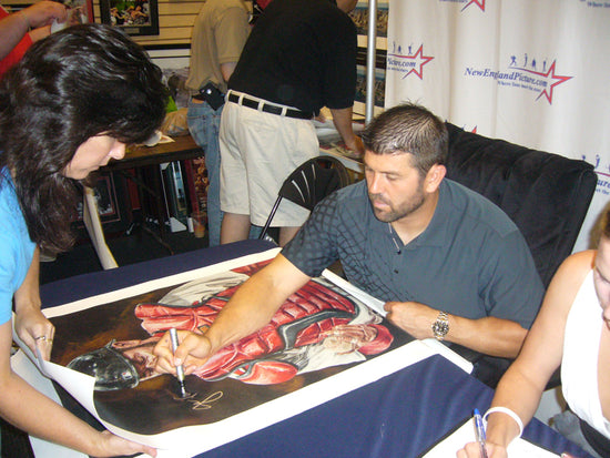 jason varitek, "unfinished business" 24x36 auto aroc, auto varitek, l.e. 33