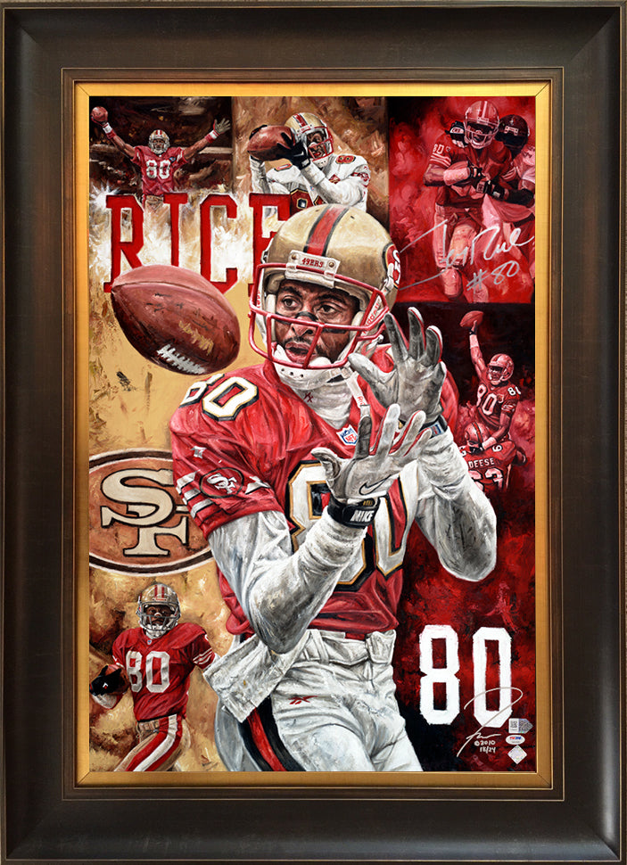 Jerry Rice Autographed Jersey Framed & Matted