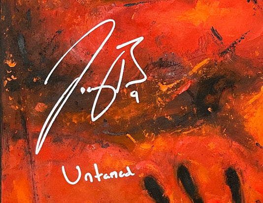 joe burrow, "untamed" 30x45 orig, auto burrow