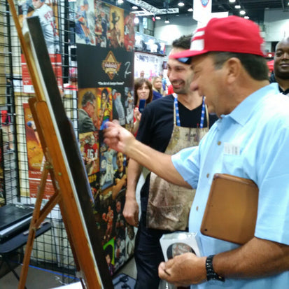johnny bench, "guardian of cincity" 24x36 auto aroc, l.e. 25