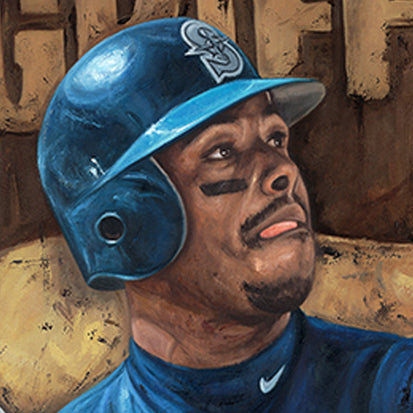 ken griffey jr., "here's looking at you, kid" 24x36 auto aroc w/ 'hof 2016' ins, l.e. 33