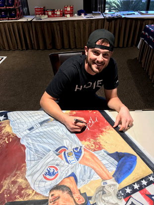 kris bryant, "american made" 30x45 orig, auto