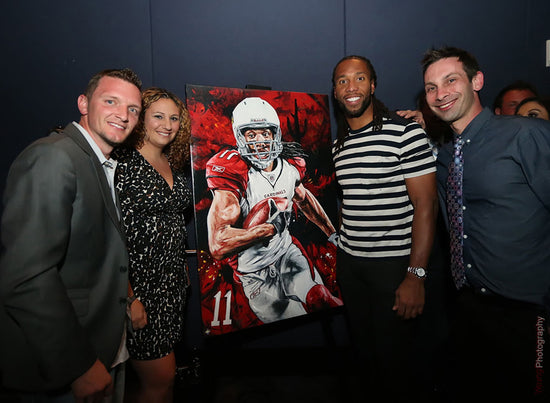 larry fitzgerald, "super freak" 24x36 auto aroc, l.e. 20