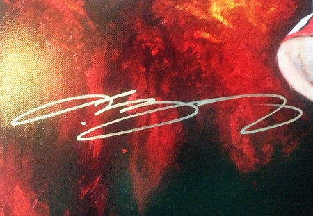 lebron james, "take no prisoners" 24x36 auto aroc, l.e. 16
