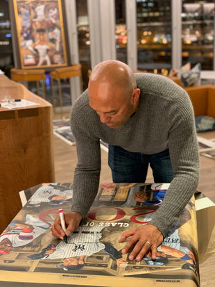 mlb hof class of 2019, "class of 2019" 30x45 multi-auto aroc, rivera, martinez, mussina, smith, baines, l.e. 10