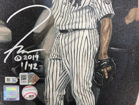 mariano rivera, "unanimous" 24x36 auto aroc, l.e. 42