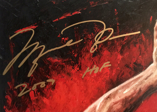 michael jordan, "legend.", 24x36 auto aroc w/ 'hof 2009' ins, artist proof, l.e. 5