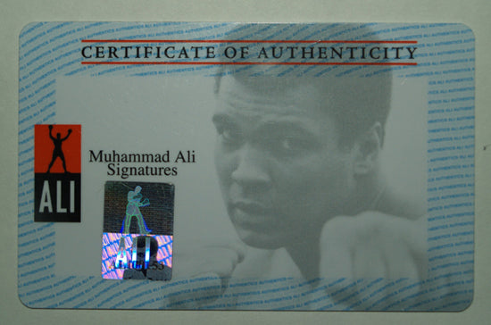 muhammad ali, "all or nothing" 24x36 auto aroc, l.e. 8