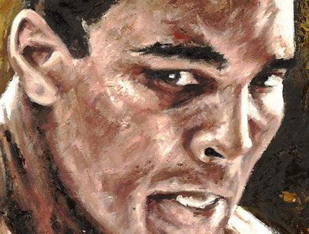 muhammad ali, "all or nothing" 24x36 auto aroc, l.e. 8