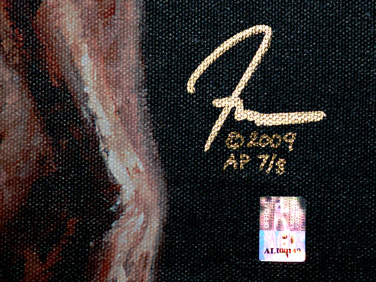 muhammad ali, "all or nothing" 24x36 auto aroc, l.e. 8