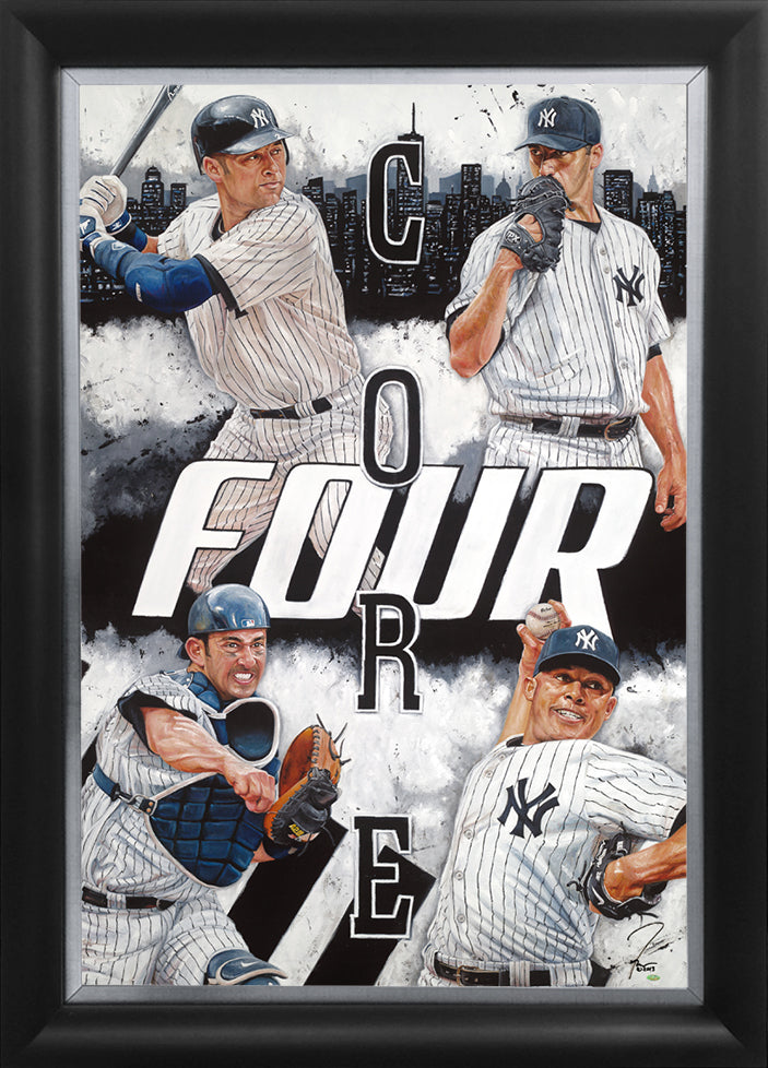 Framed New York Yankees Core 4 Jeter, Rivera, Posada & Pettitte