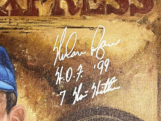 nolan ryan, "high heat" 24x36 auto aroc w/ '7 no hitters', artist proof, l.e. 10