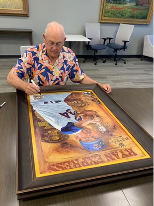 nolan ryan, "high heat" 24x36 auto aroc, l.e. 50