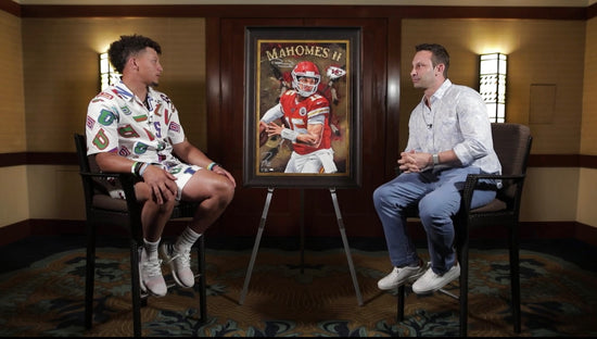 patrick mahomes, "commander in chief" 30x45 orig, auto mahomes