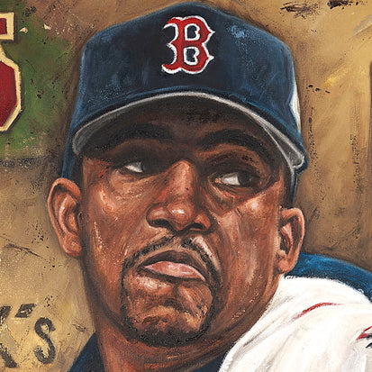 pedro martinez, "who's your daddy" 30x45 orig w/ "hof 2015 & who's your daddy" ins, auto martinez