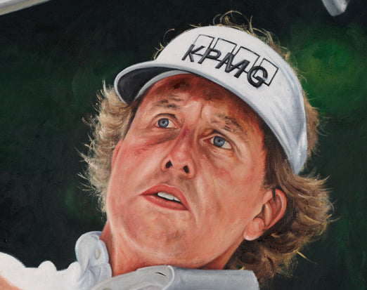 "phil mickelson, non autographed, framed"