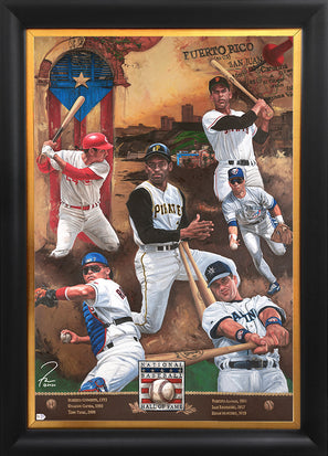 puerto rico hall of famers, "hall of enchantment" 30x45 auto artist proof, l.e. 6