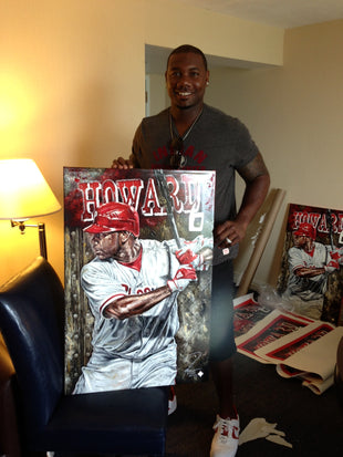 ryan howard, "blast off" 24x36 auto aroc, l.e. 15