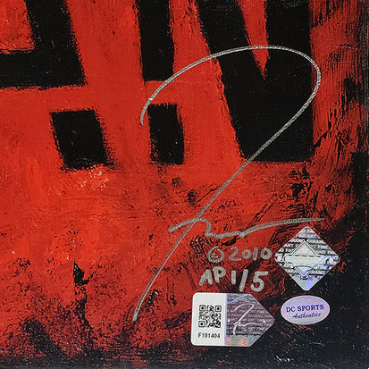 steve yzerman, "last skate" 24x36 auto aroc w/ hof 2009, artist proof, l.e. 5