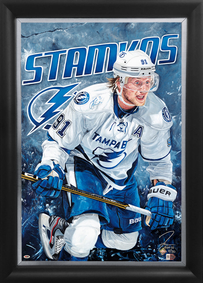 Framed Steven Stamkos Tampa Bay Lightning Autographed Black