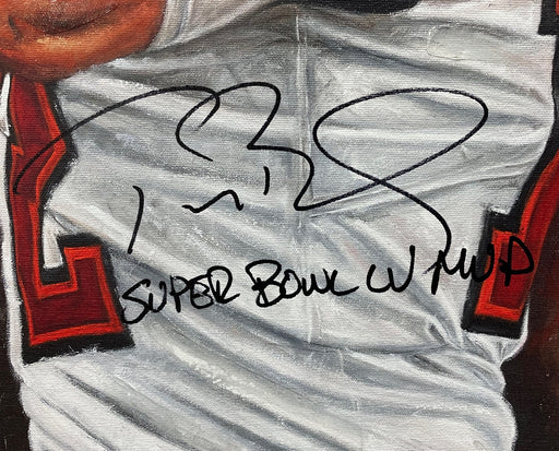 tom brady, "not done yet" 24x36 auto aroc, artist proof, l.e. 3