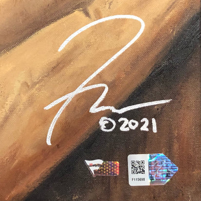 tom brady, "not done yet" 30x45 orig, auto brady