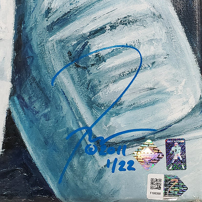 troy aikman, "precision" 24x36 auto aroc, l.e. 22