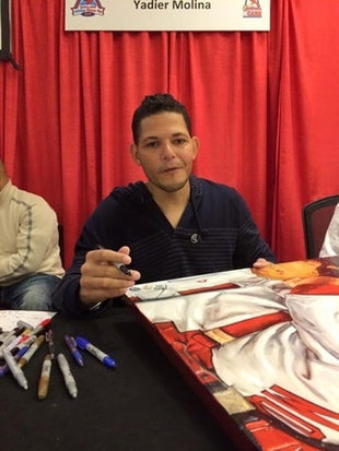 yadier molina, "not on my watch" 24x36 auto aroc, l.e. 30